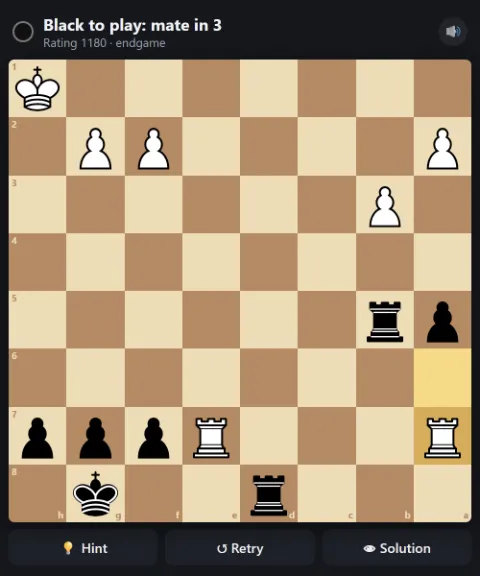 Black to play and mate in 3
