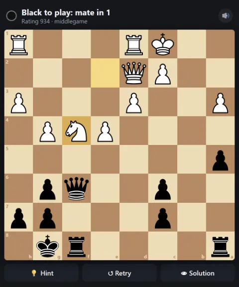 Black to play and mate in 1