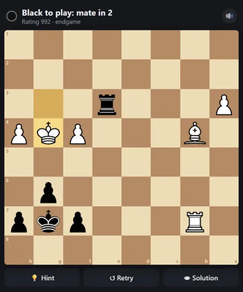 Black to play and mate in 2