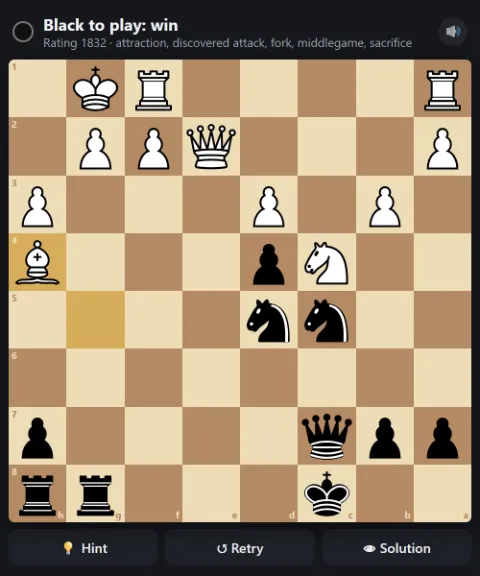 Black to play and win