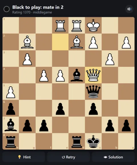 Black to play and mate in 2