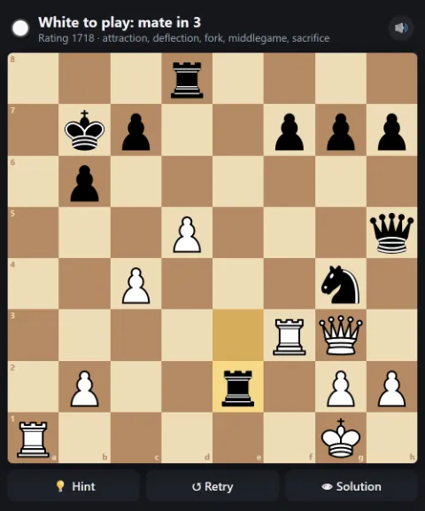 White to play and mate in 3