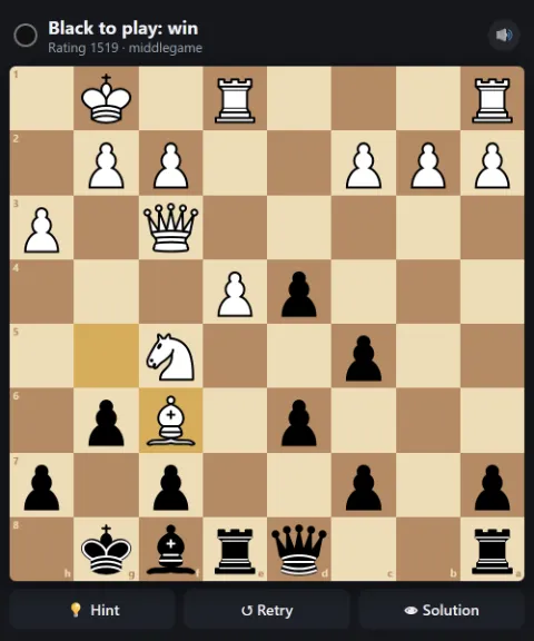 Black to play and win