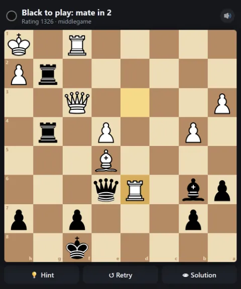 Black to play and mate in 2