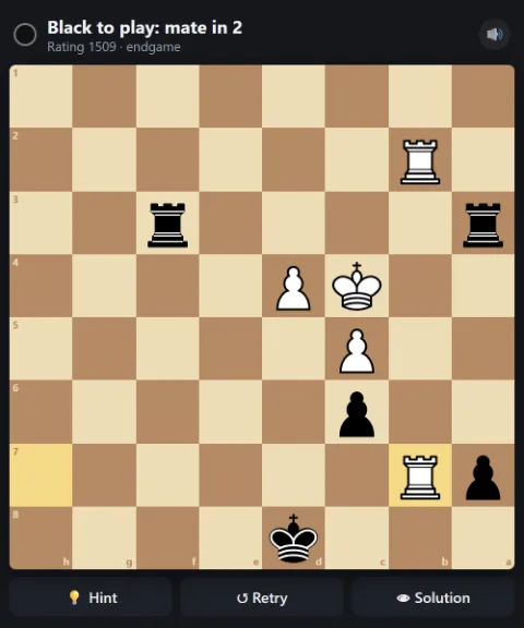 Black to play and mate in 2